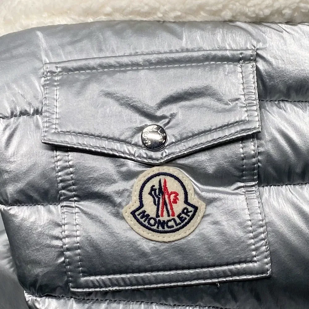 Moncler Gaia Pocket Metallic Faux Fur-Trim Snow Boots size 38
